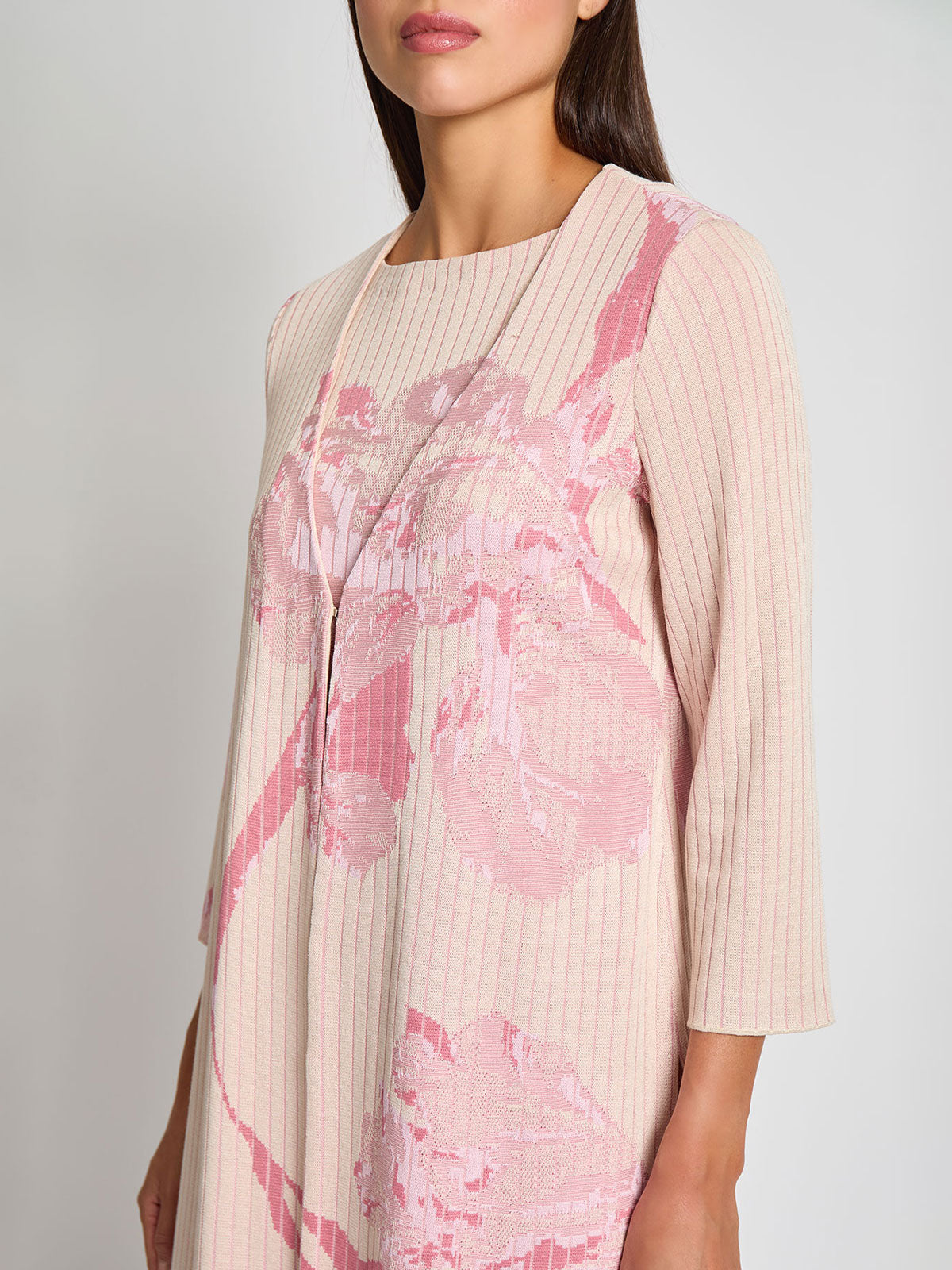 Relaxed Floral Jacquard Soft Knit Jacket - Vanity Fit