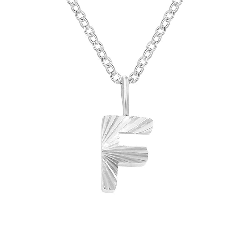 Minimalist Letter Stainless Steel Pendant Necklace In Bulk