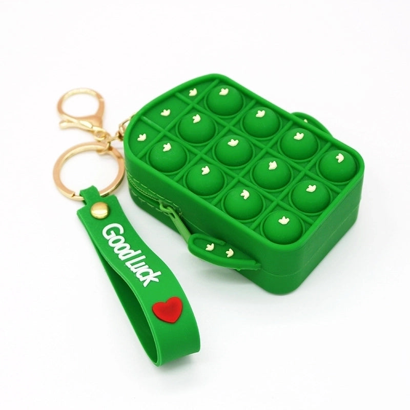 Unisex Fruit Silica Gel Zipper Coin Purses