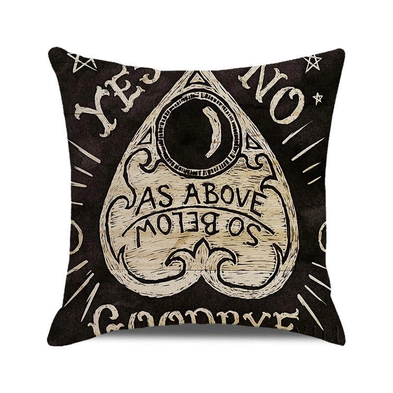 Halloween Retro Punk Palm Skull Cotton Pillow Cases Couch & Sofa Decor