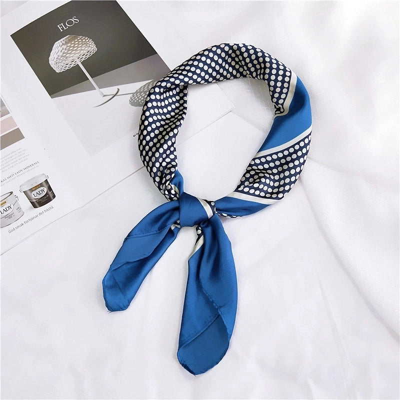 Alloy Scarf (1 Scallop Floral Blue)