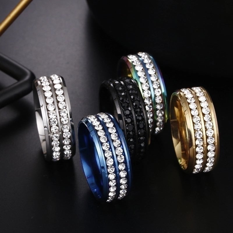 Fashion Geometric 201 Stainless Steel Artificial Gemstones Gold Plated