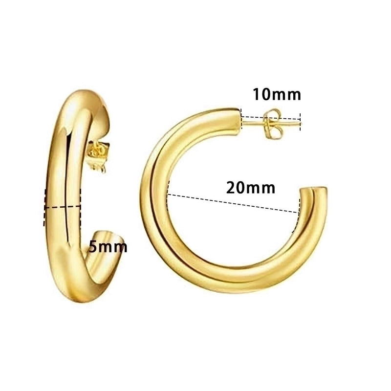 1 Pair Ig Style Minimalist Geometric Stainless Steel 18k Gold Plated Ear Studs
