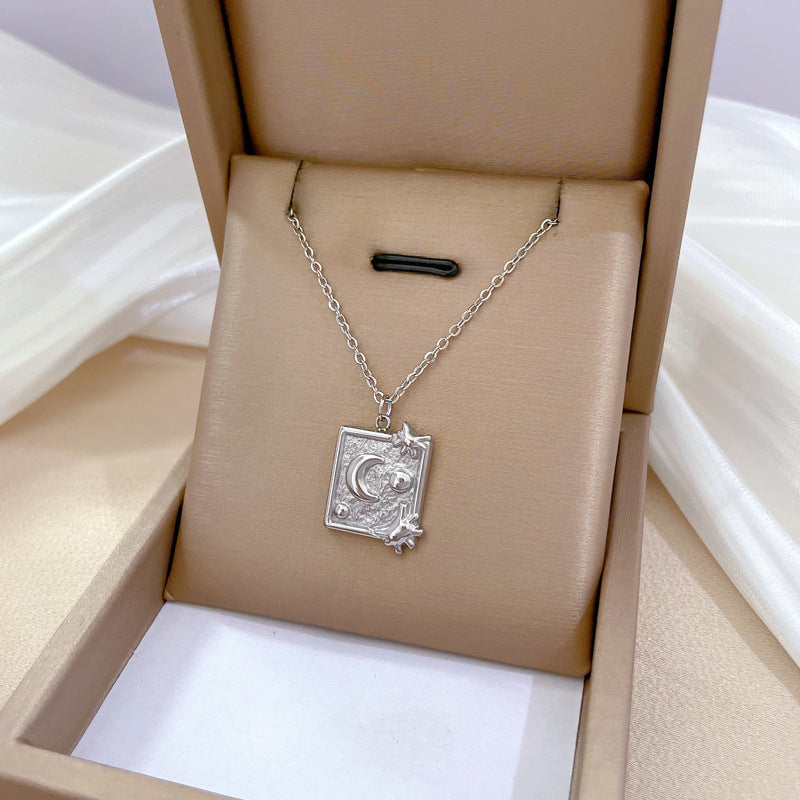 Fashion Geometric Titanium Steel Electroplating Necklaces