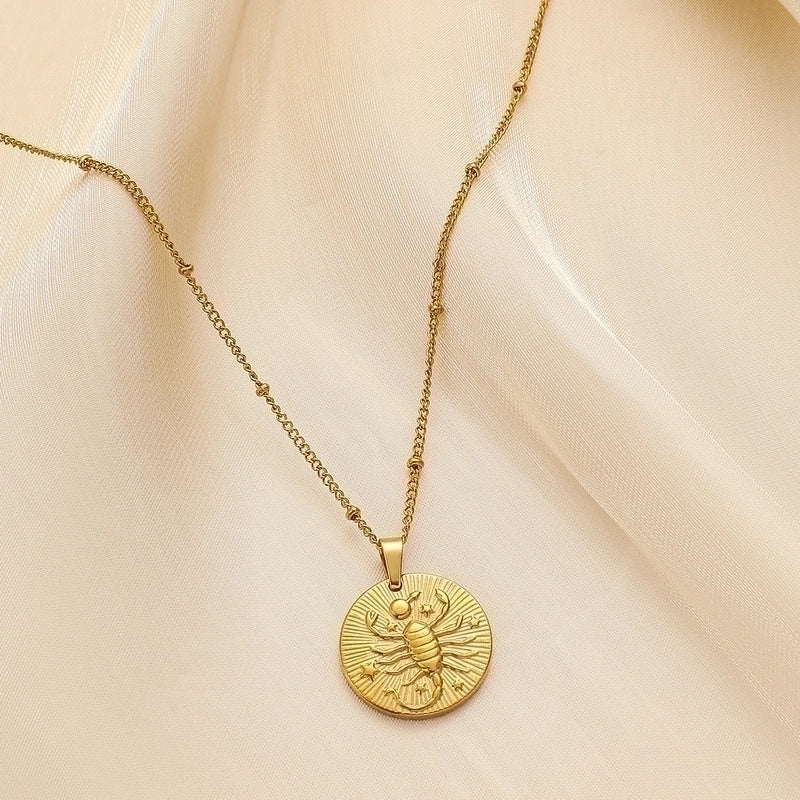 Fashion Constellation Stainless Steel Plating Pendant Necklace 1 Piece