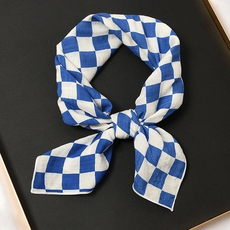 Women's Sweet Flower Cotton Silk Scarf