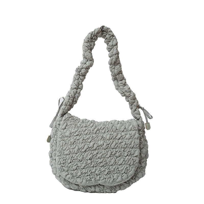 Women's Nylon Solid Color Streetwear Square Flip Cover Underarm Bag
