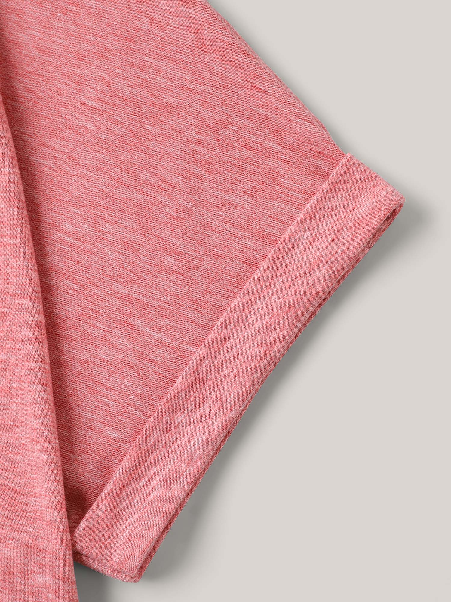 Stretchy Heathered V-Neck Solid T-Shirt
