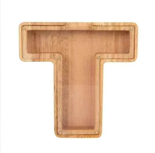 (🔥Summer Hot Sale Now-50% Off) Personalized Wooden Letter Piggy Bank - FREE SHIPPING