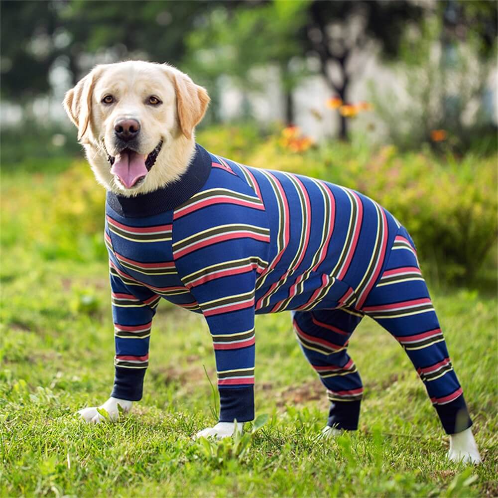 Large Dog Clothes: Thin Four-leg Full Belly Cover Four-legged Pajamas