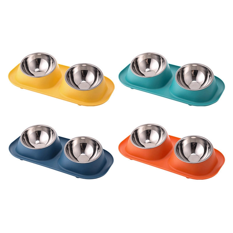 Popular Pet Bowl Double Bowl Pet Dog Basin Anti-splash Dog Bowl Cat Bowl Pet Supplies In Stock