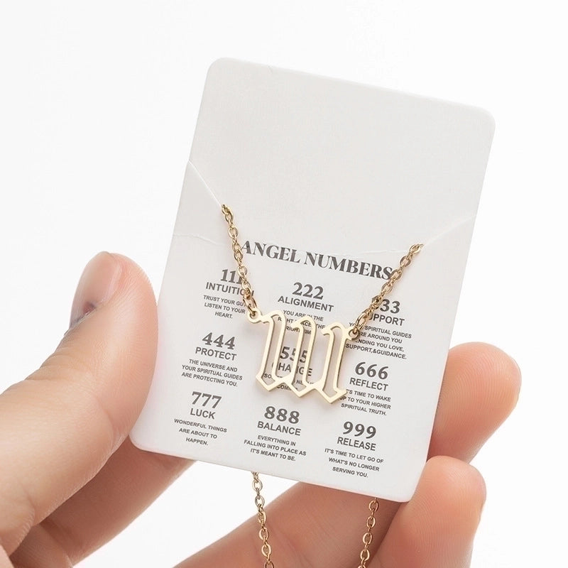 Retro Letter 201 Stainless Steel 18K Gold Plated Plating Stainless Steel Necklaces