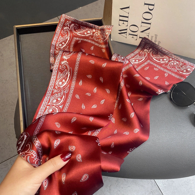 Women's Fashion Oil Painting Silk Printing Silk Scarves