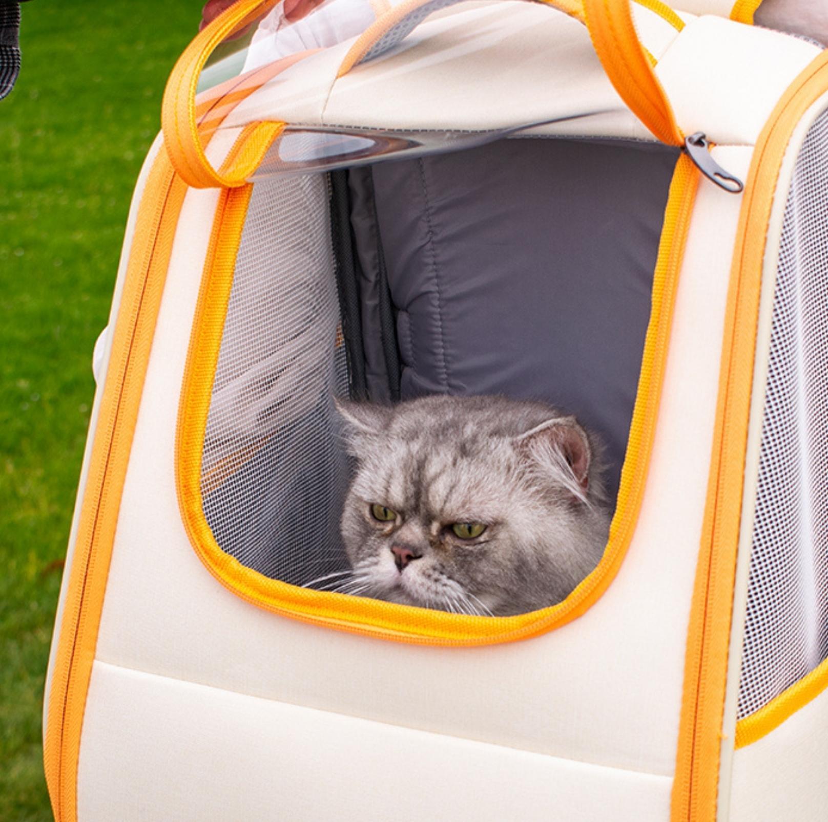 Car-Accessible Shoulder Bag Style Cat Carrier Small Dog Carrier