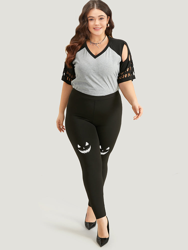 High Rise Halloween Print Leggings