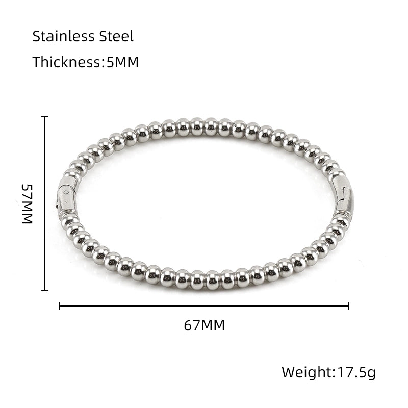 Minimalist Solid Color Stainless Steel 18K Gold Plated Titanium Steel Bangle In Bulk