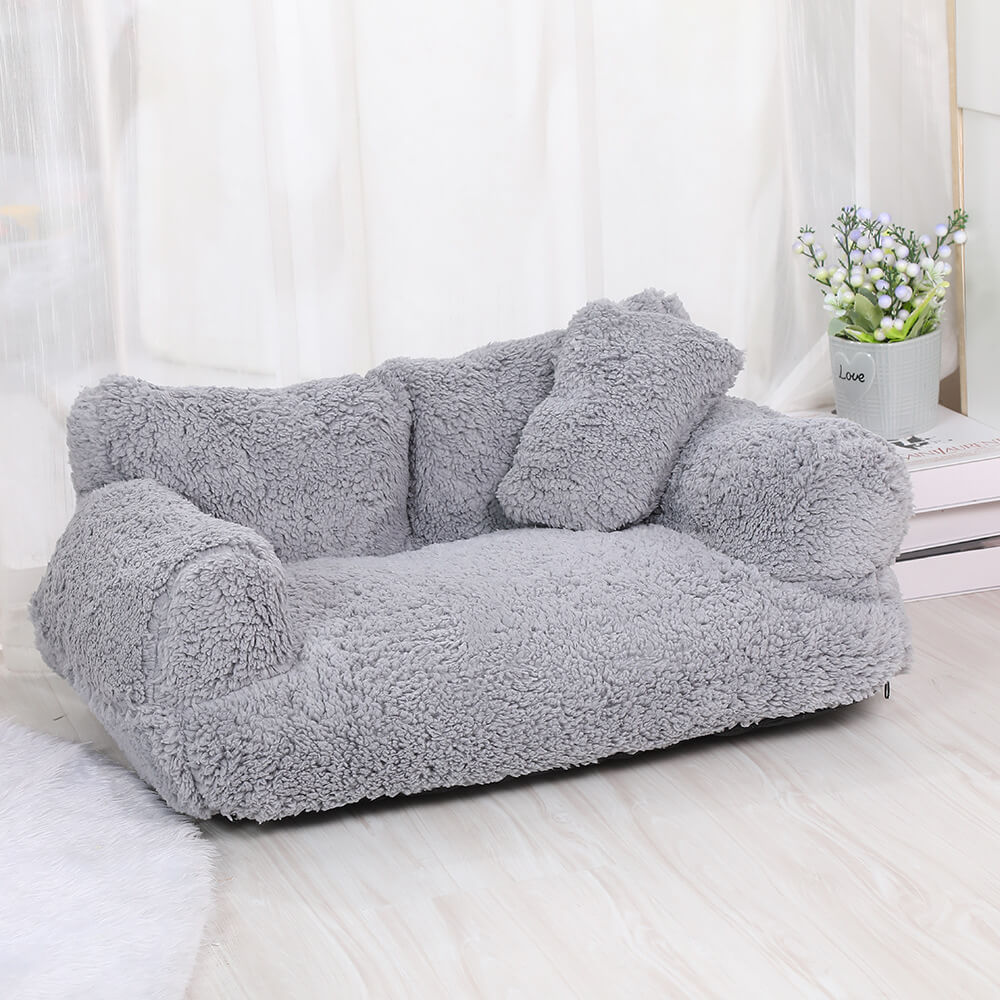 Large Soft Plush Washable Pet Bed Dog Sofa Bed