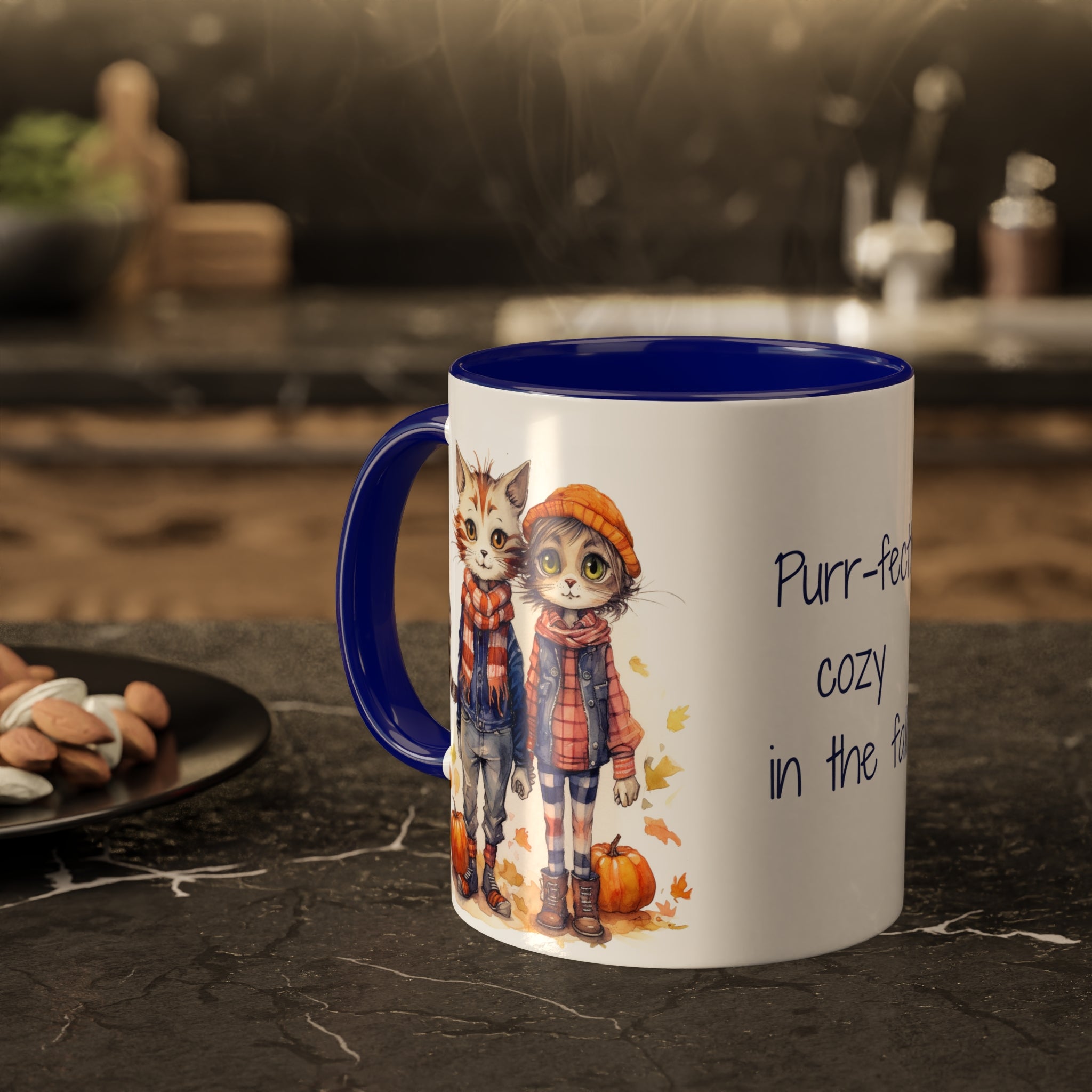 Finn & Olive Cozy Fall Kitties Mug