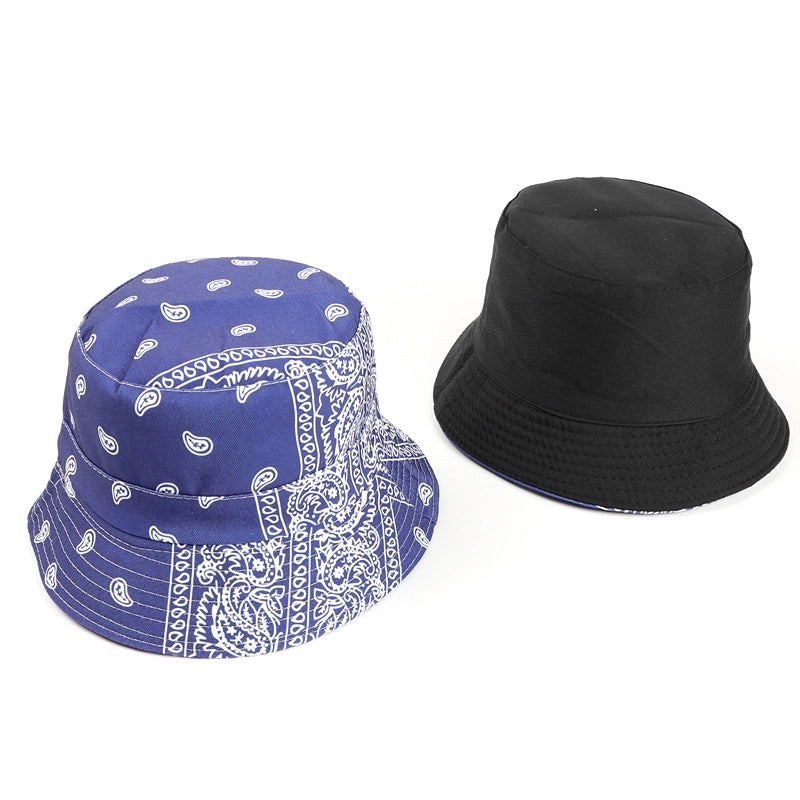 Unisex Fashion Cashew Nuts Printing Wide Eaves Bucket Hat