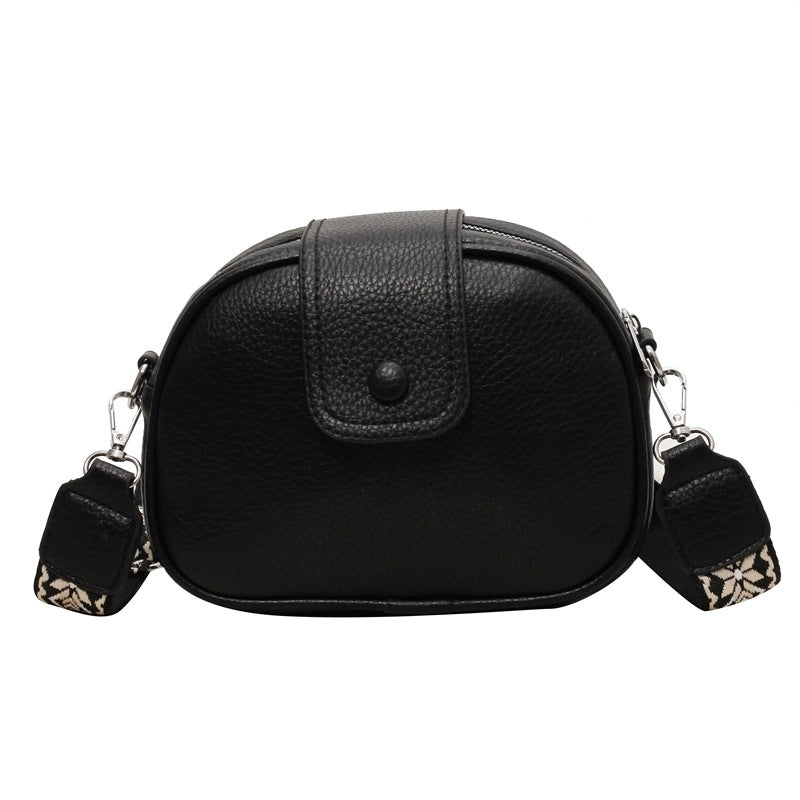 Women's Small Pu Leather Solid Color Streetwear Cloud Shape Flip Cover Crossbody Bag