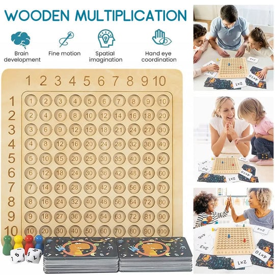 💥  Promotion- SAVE 48% OFF- Wooden Multiplication Board Game - BUY 2 GET EXTRA 10 % OFF & FREE SHIPPING!