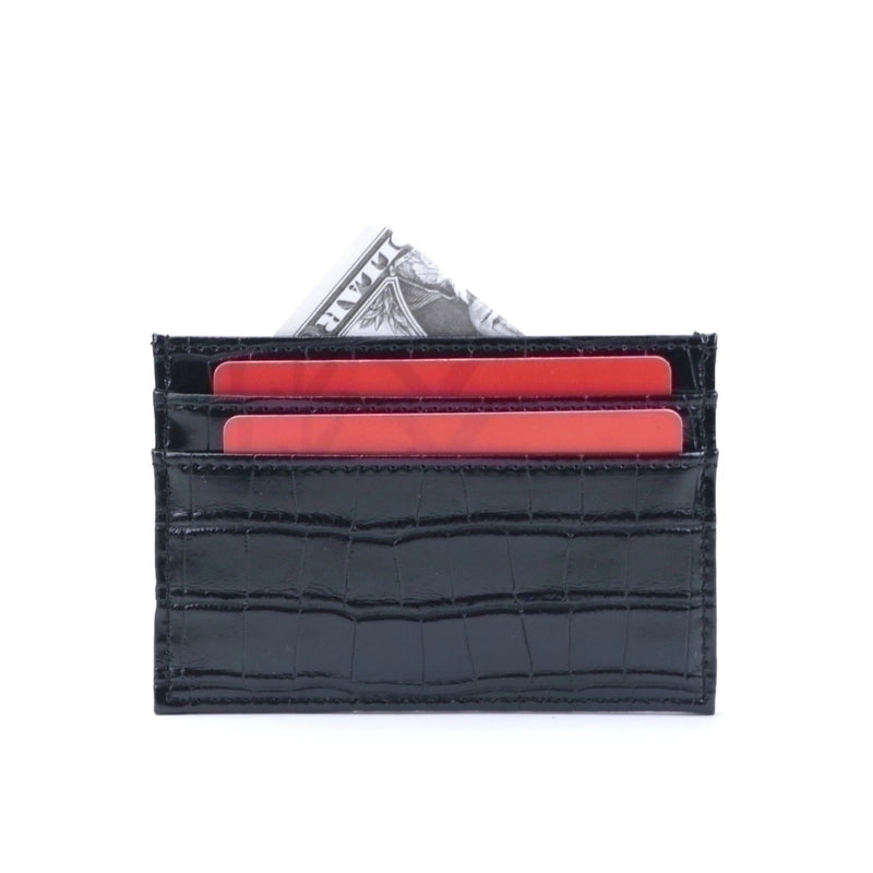 Unisex Solid Color Pu Leather Open Card Holders