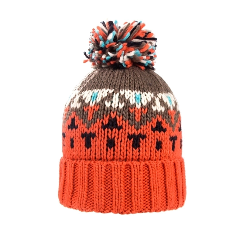 Unisex Retro Classic Style Geometric Rhombus Eaveless Wool Cap