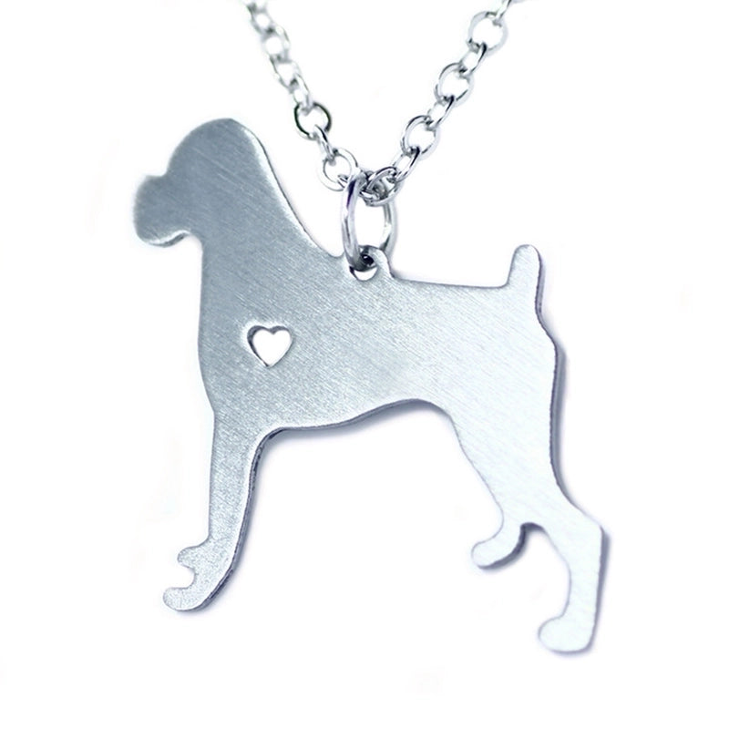 304 Stainless Steel Cute Slice Polishing Animal Dog Necklace Titanium Steel Necklace