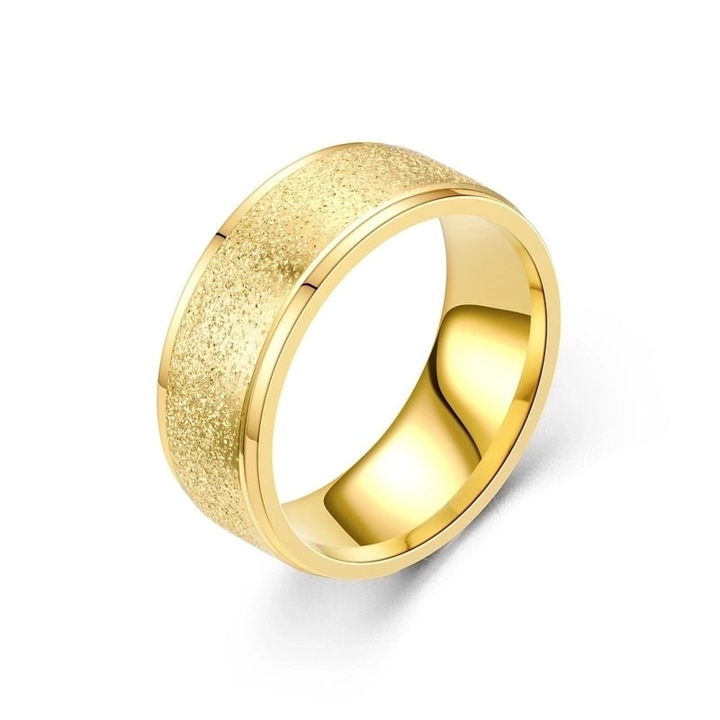 Fashion U Shape Titanium Steel 18K Gold Plated Plating Rings