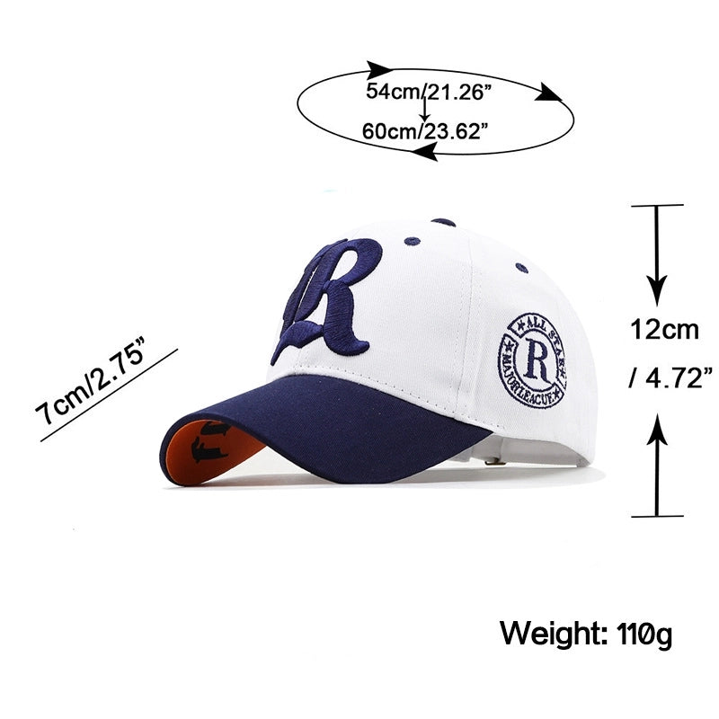 Unisex Basic Retro Letter Embroidery Curved Eaves Baseball Cap