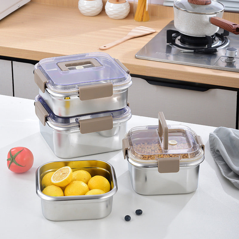 304 Stainless Steel Food Storage Containers with Lids