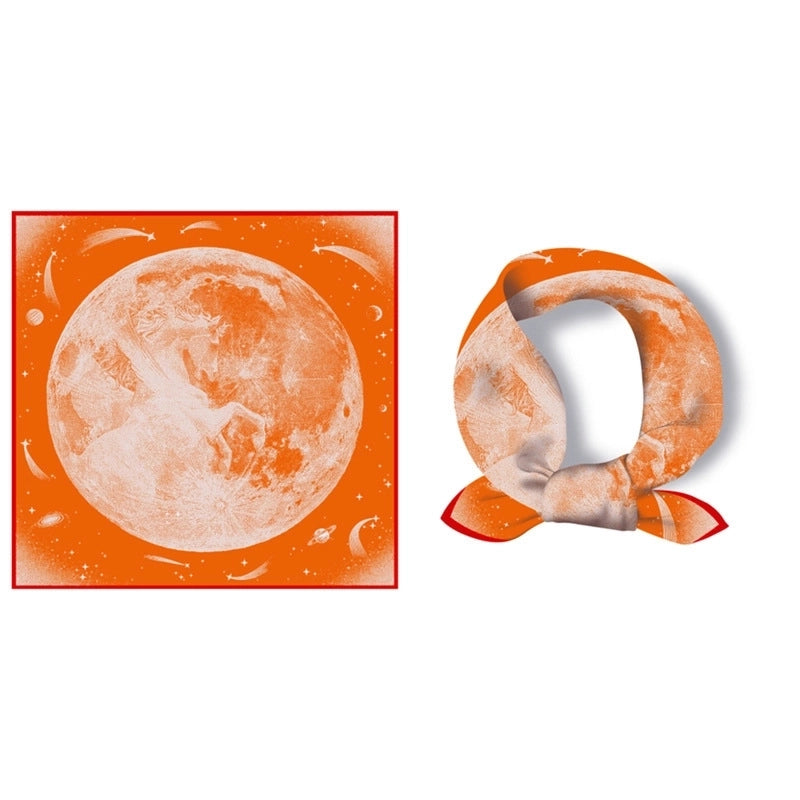 Women's Minimalist Classic Style Color Block Polyester Printing Flowers Silk Scarf
