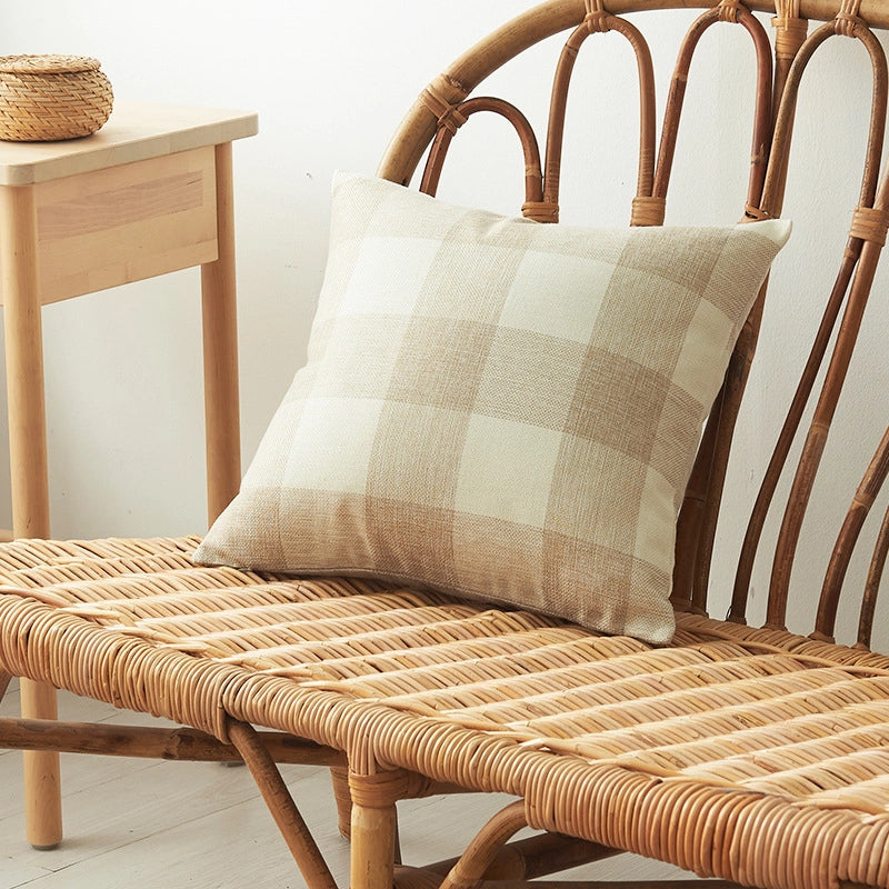 Yarn-dyed Striped Cotton And Linen Pillowcase Multicolor Multi-size Linen Plaid Pillow Home Pillow Cover Cushion