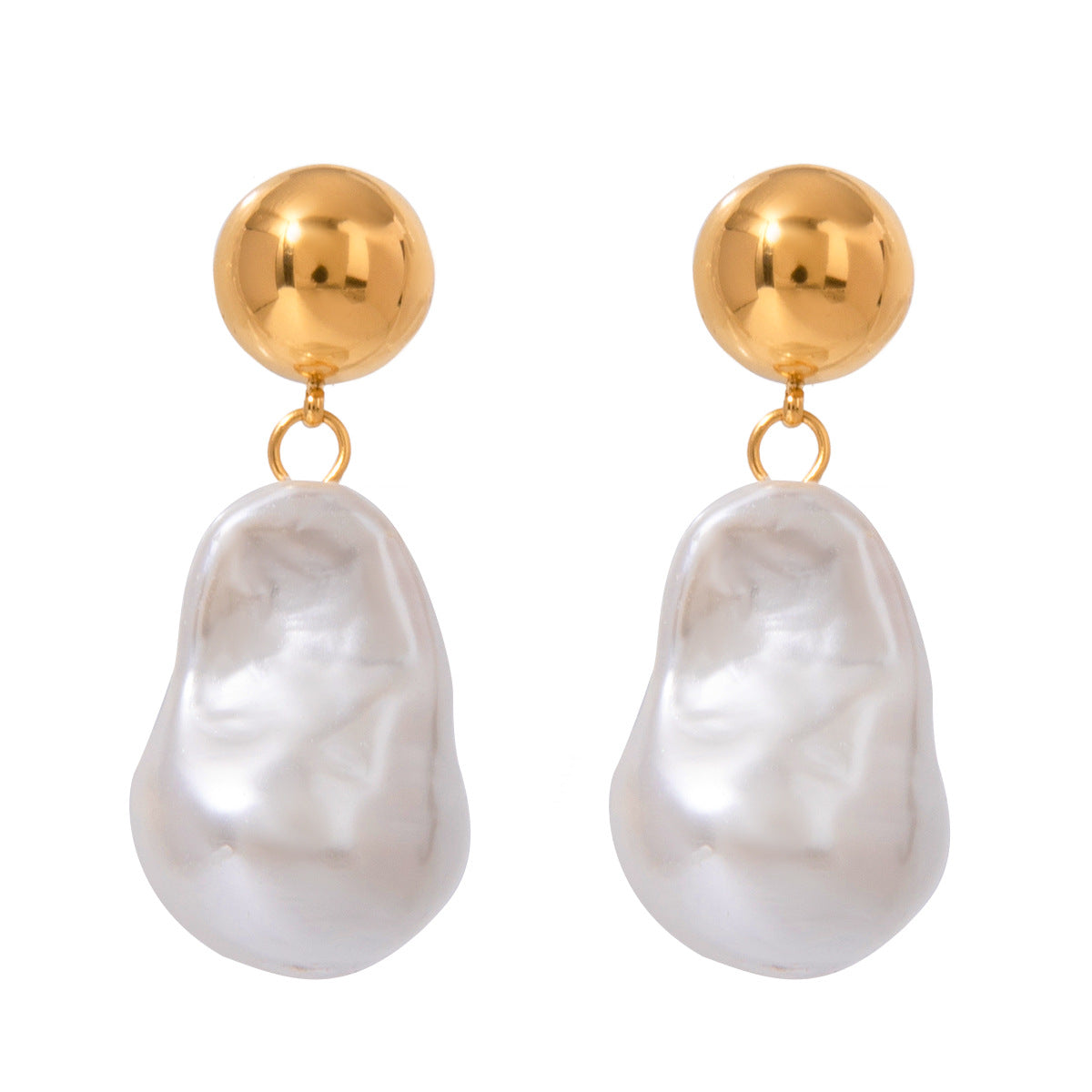 Stainless Steel Pearl Earrings Ins Earrings Titanium Steel Earrings Earrings