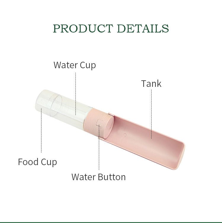 Ribbed Portable Pet Bottle in Pink