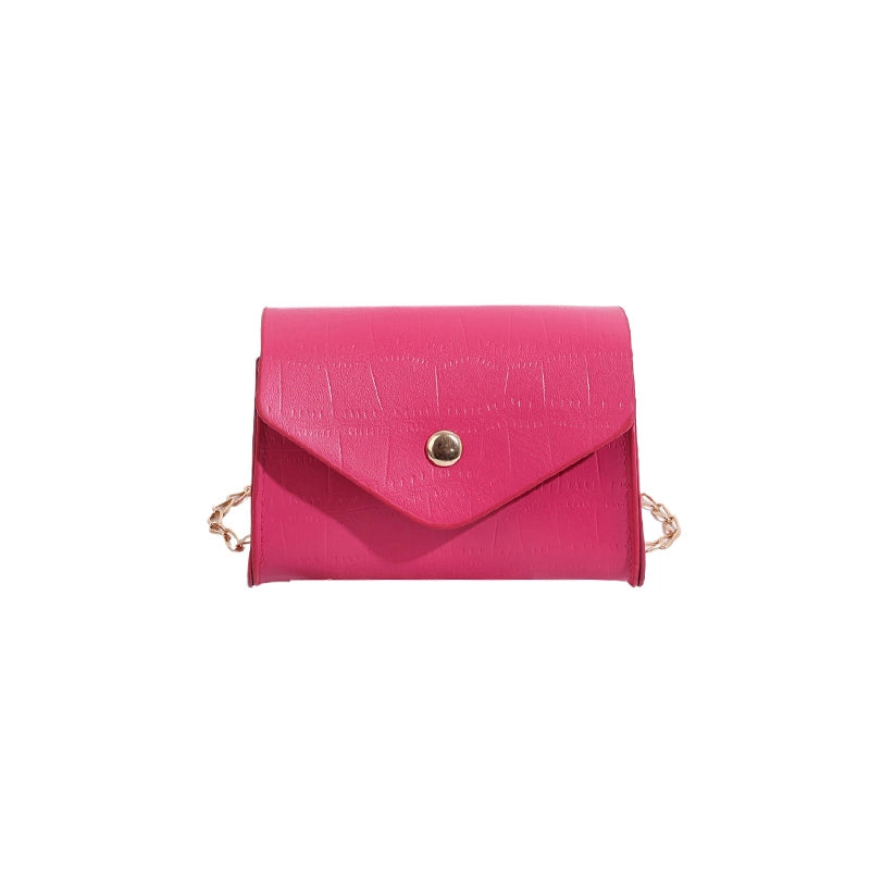 Women's Pu Leather Solid Color Basic Classic Style Square Flip Cover Shoulder Bag Crossbody Bag