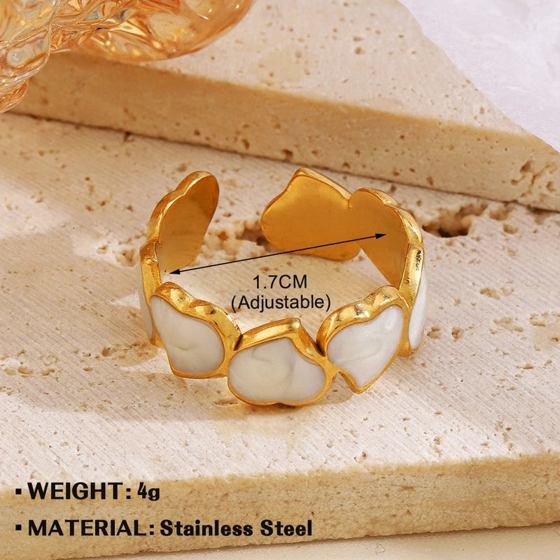 Minimalist Geometric 304 Stainless Steel Plating Open Rings
