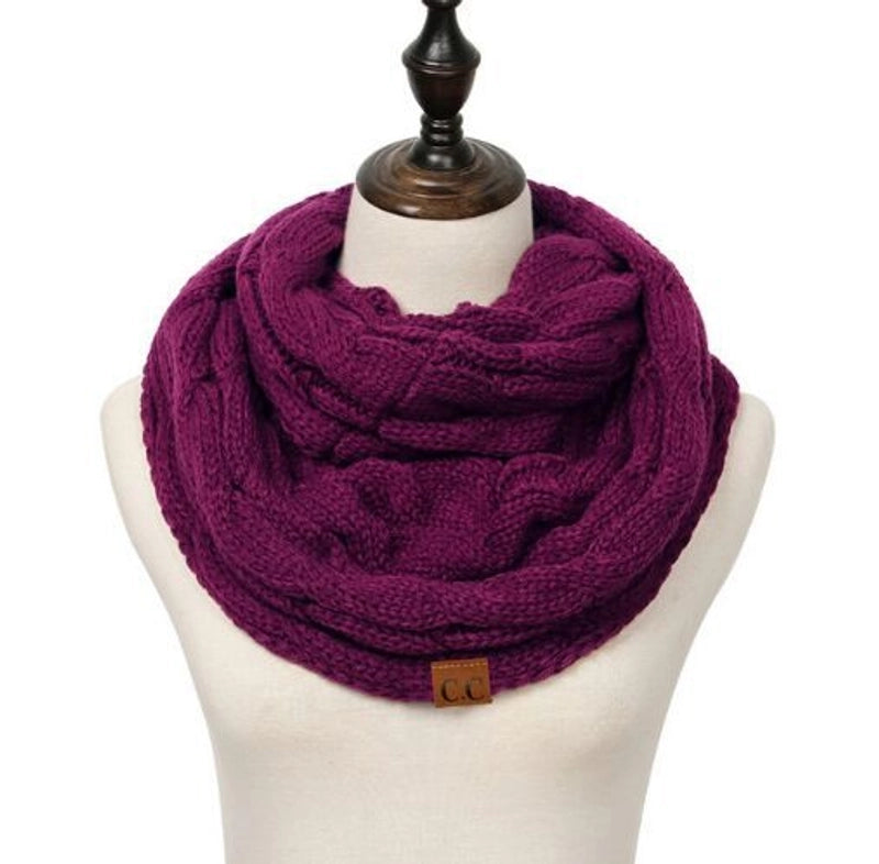 Women's Streetwear Solid Color Knit Scarf