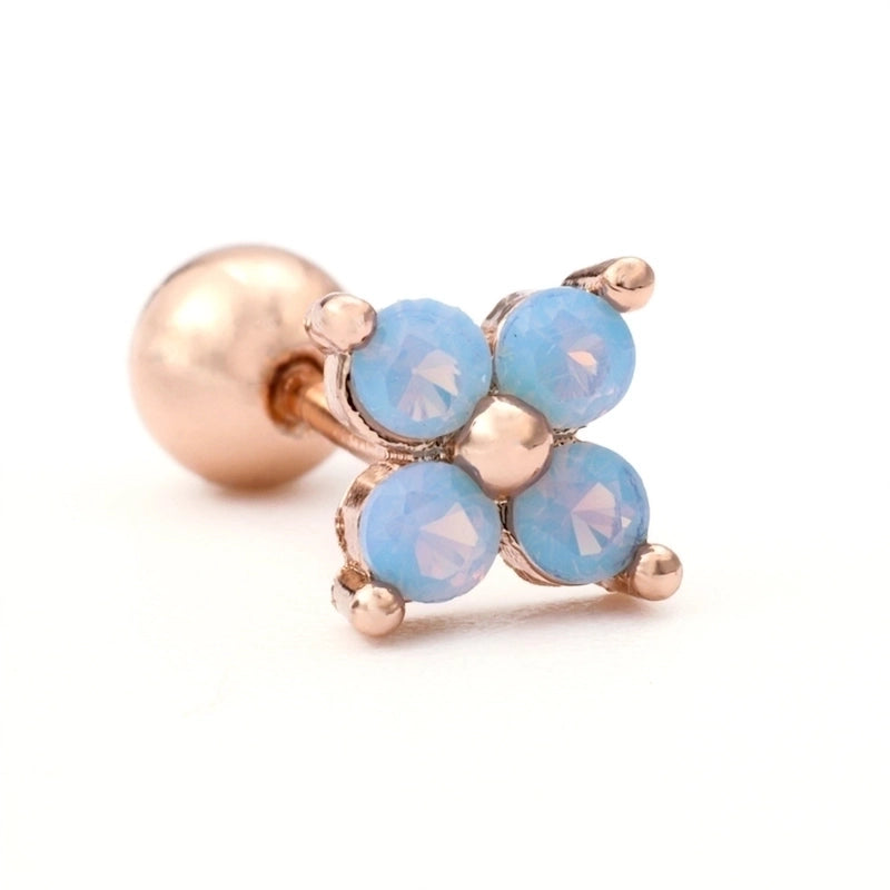 Ear Cartilage Rings & Studs Flower Brass Gem