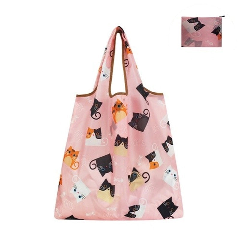Women's Minimalist Classic Style Color Block Oxford Cloth Shopping Bags
