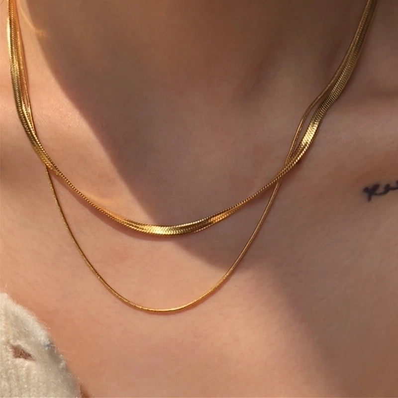 Minimalist Geometric Titanium Steel Plating Necklace 1 Piece