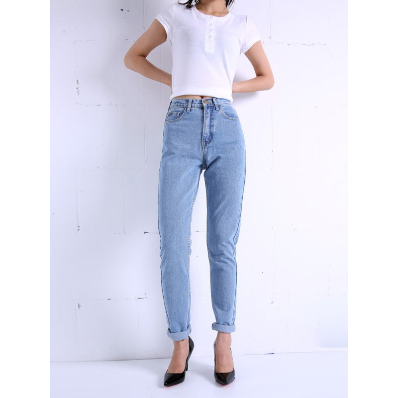 Women's Vintage High Waist Boyfriend Jeans