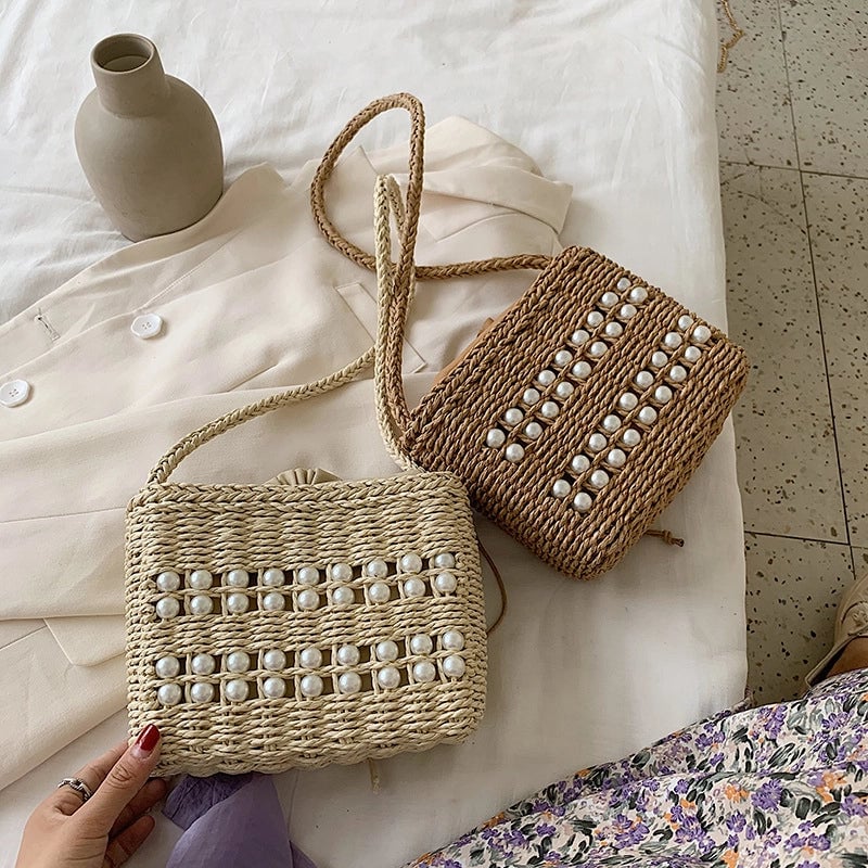 Women's Medium Spring&summer Straw Vacation Straw Bag
