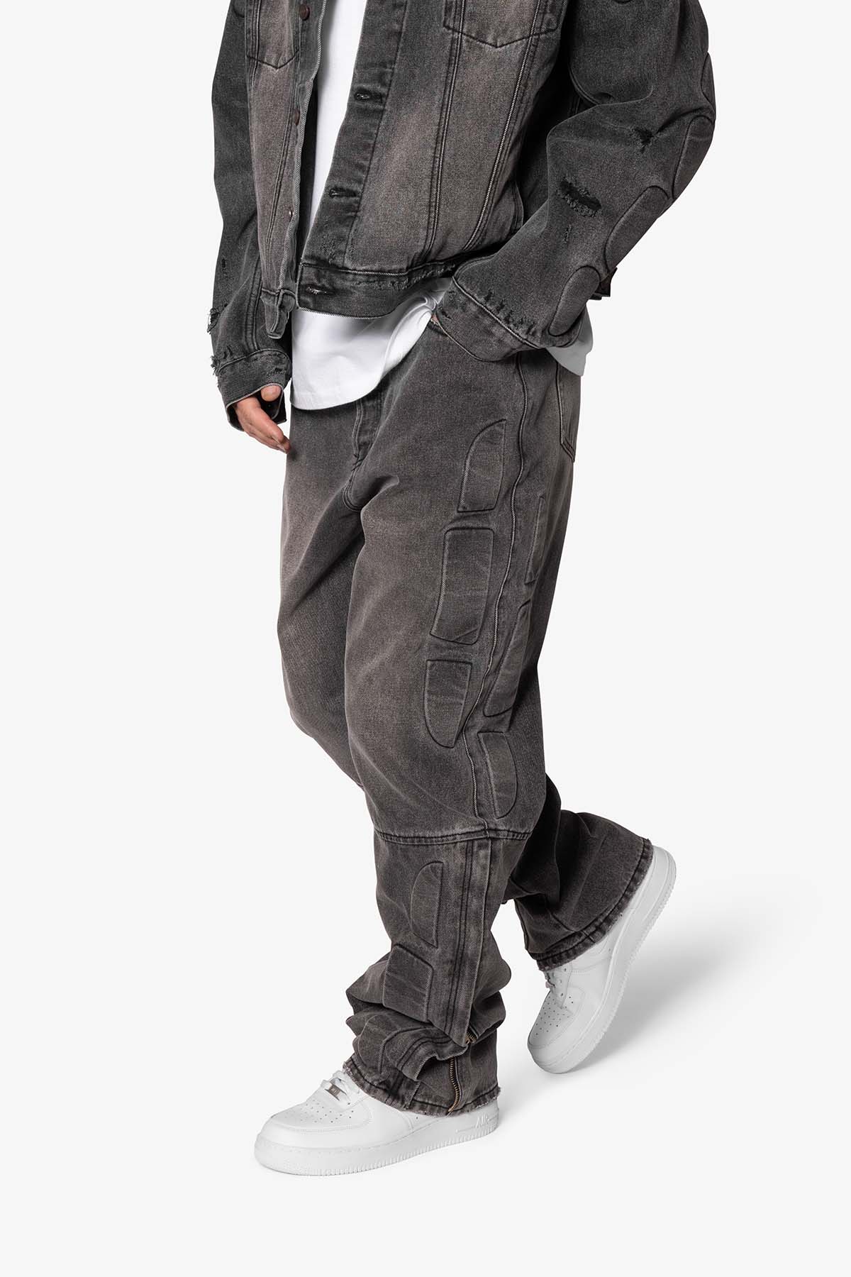 Ultra Baggy Moto Denim - Black