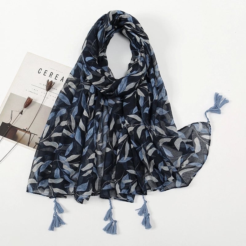 Women'S Bohemian Geometric Cotton And Linen Scarf