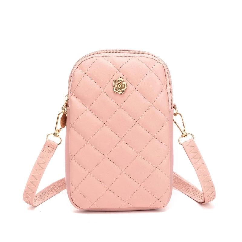 Women's Small Pu Leather Solid Color Lingge Vintage Style Classic Style Zipper Phone Wallets