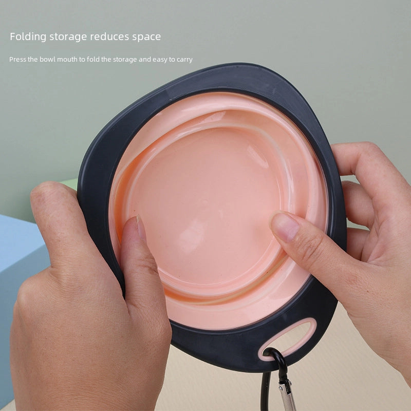 Pet Bowl Tableware Portable Folding Bowl Outdoor Traveling Dog Food Bowl Cat And Dog Universal