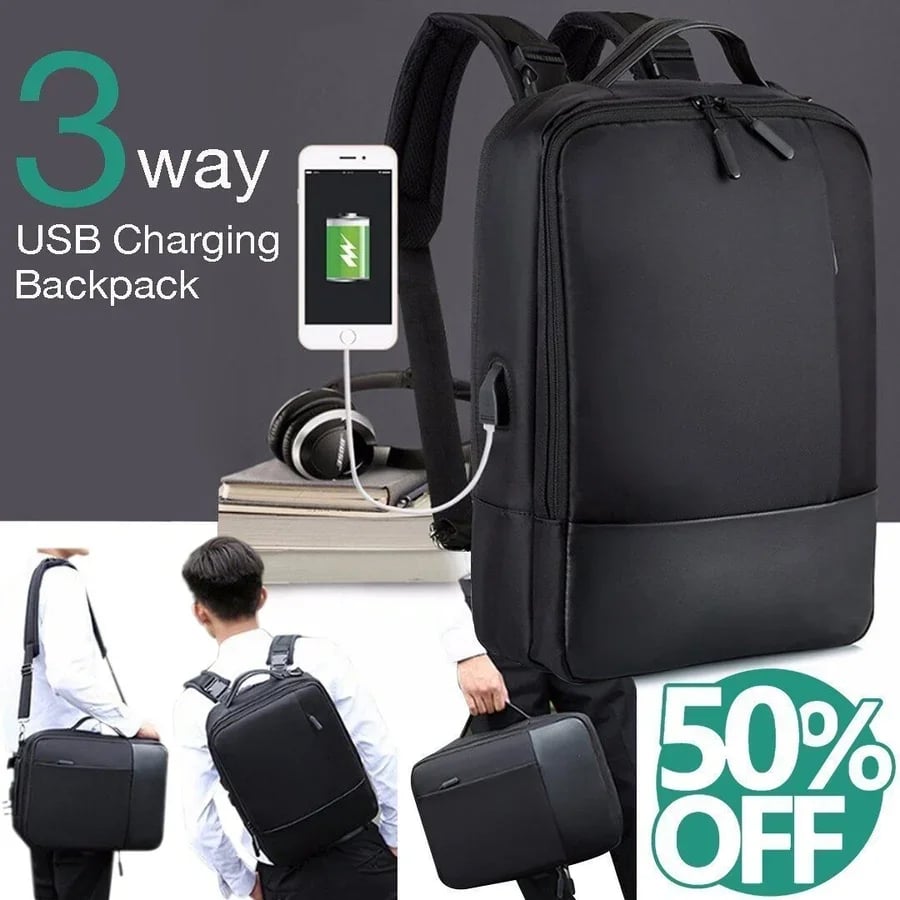 (Summer Hot Sale- Save 47% OFF)Premium Anti-theft Laptop Backpack with USB Port