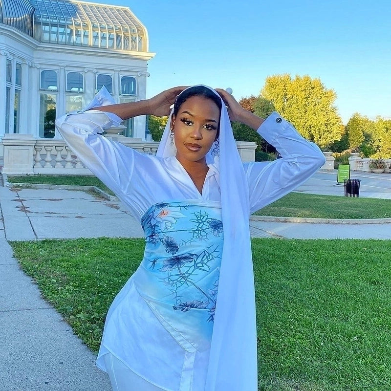 Women's Retro Printing Satin Printing Scarves & Gloves