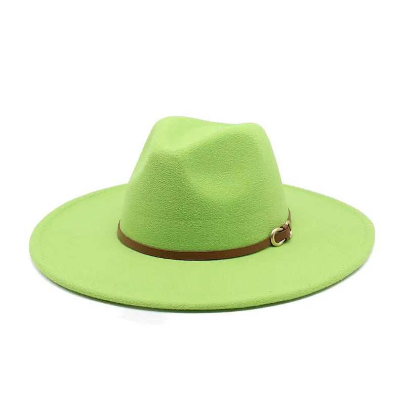 Fashion Autumn And Winter New Black Woolen Hat Jazz Hat For Men And Women 9.5cm